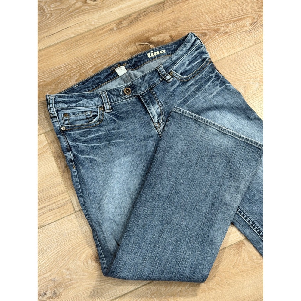 Silver Jeans Co Tina Mid Rise Slim Bootcut Blue Denim Jeans Mens 34 Medium Wash